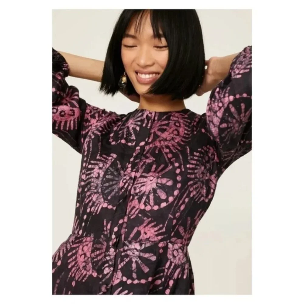 KAHINDO Mara Tie Dye Mini Dress Cutout Size 4 Kahindo Dress Kahindo Kahindo - Picture 4 of 8
